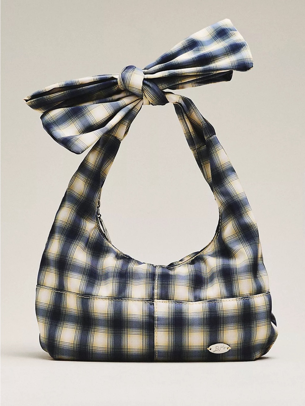 Damson Madder Roo Check Tie Shoulder Bag